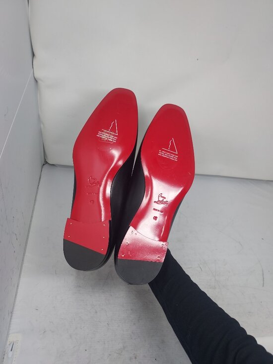 Christian Louboutin MENS Dandelion Black Smooth Leather Loafer Shoe main image 12